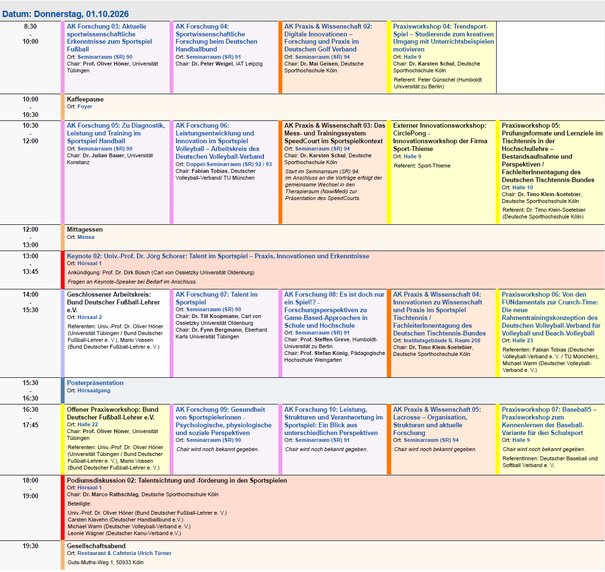 Programm 01.10.